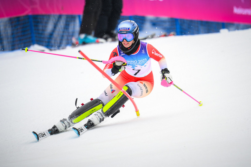 Amélie Klopfenstein va tenter se montrer en France voisine.  (photo: © Torino 2025 FISU Games).