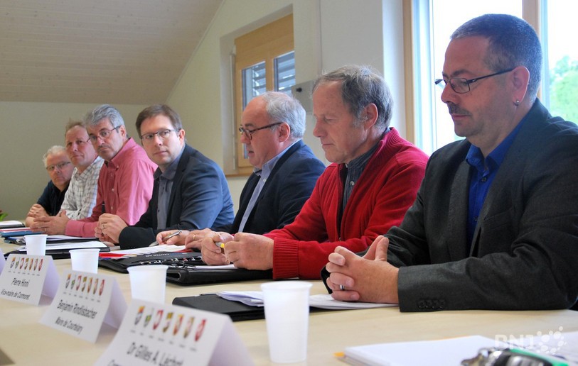 Les maires des sept communes du Haut-Vallon, fusion