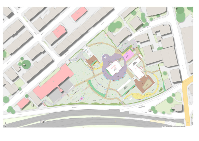 Le plan des travaux prévus dans le parc des musées. (Photo : Belandscape).