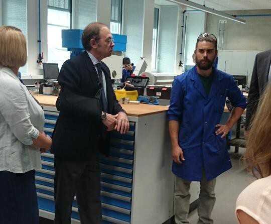 Le président du Sénat espagnol a visité les ateliers du CPLN. (Source : CPLN)