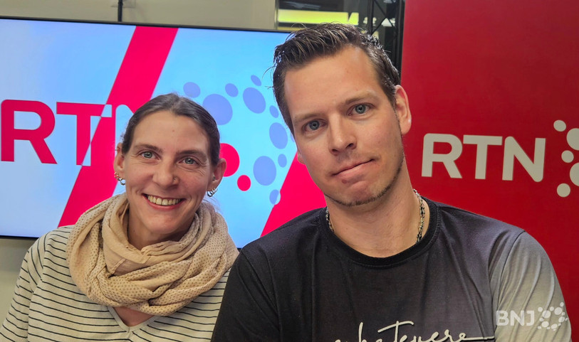 Sarah Pham et Vincent Huguenin, présidente et vice-président du Carnavallon, dans « La Matinale ».