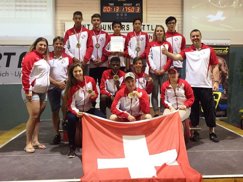 L'équipe de Suisse junior lors de son déplacement en Autriche