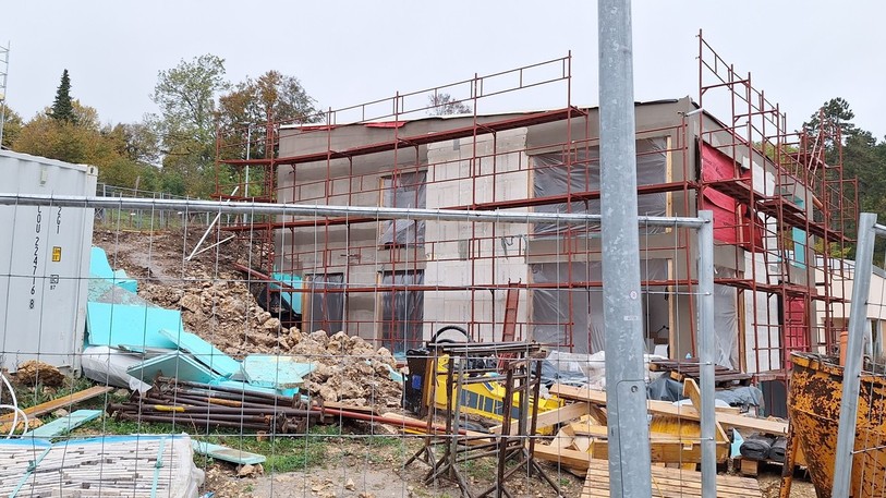 Voici l'une des villas Ligari avant que les travaux ne soient terminés. (Photo : archives/Brice Renggli)
