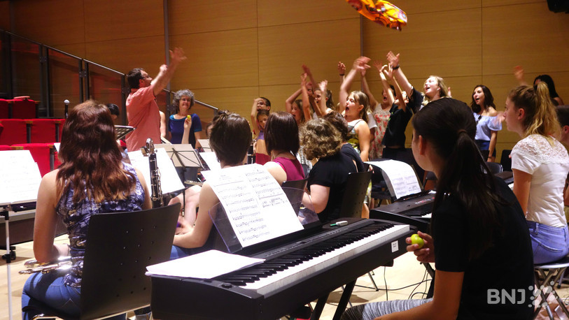 Michel Zbinden et les choristes