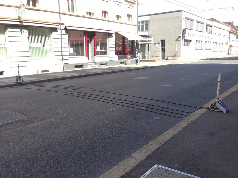 Un exemple de capteur temporaire situé à la Rue Centrale (photo LDD)