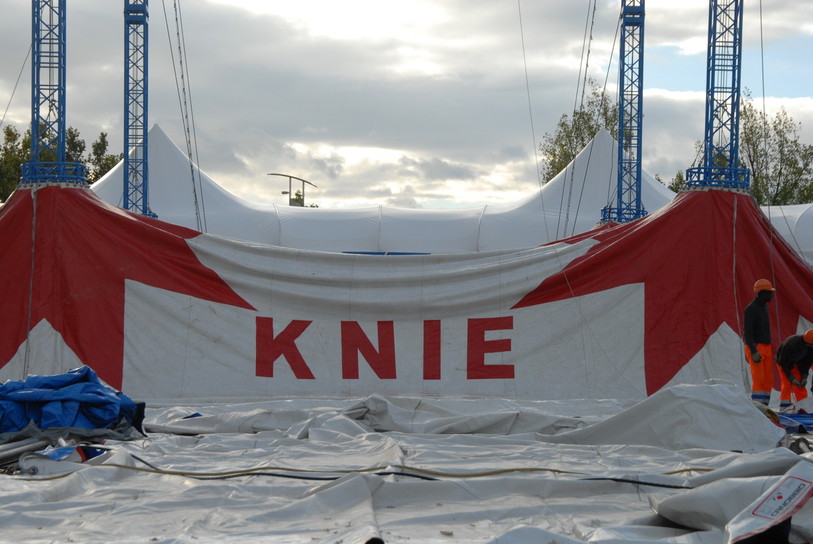 Le cirque Knie commence sa tournée romande à Delémont. 