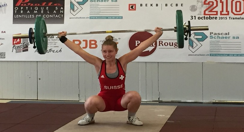 La Tramelote Kimy Tschan s’est illustrée en battant son propre record de Suisse cadet, -58kg, à l’arraché avec 44kg