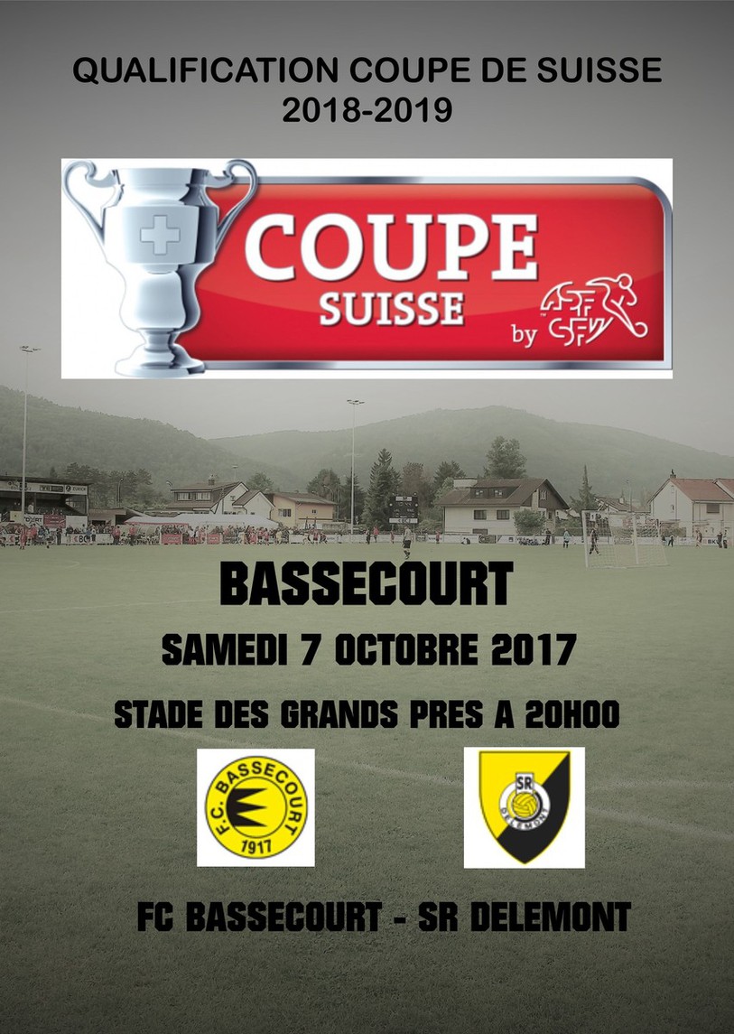 Affiche qualifications finale Coupe de Suisse