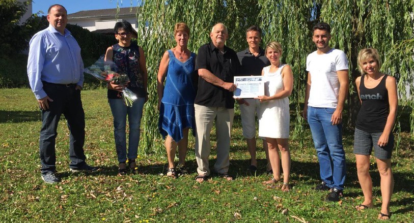 Le Conseil communal de Rossemaison et des membres de la Fondation O2