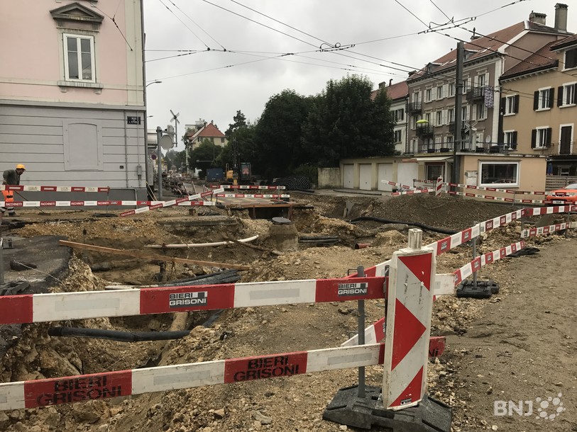 Des complications sont survenues sur le chantier du pont du Manège à La Chaux-de-Fonds. (photo : archives)