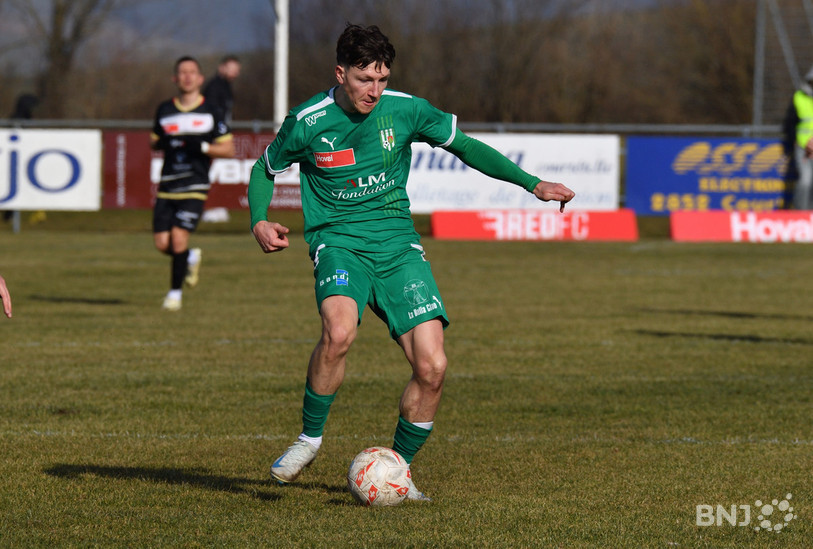 Antoine Rossé a marqué le deuxième but du FCC après un effort individuel. (Photo : archives Georges Henz)