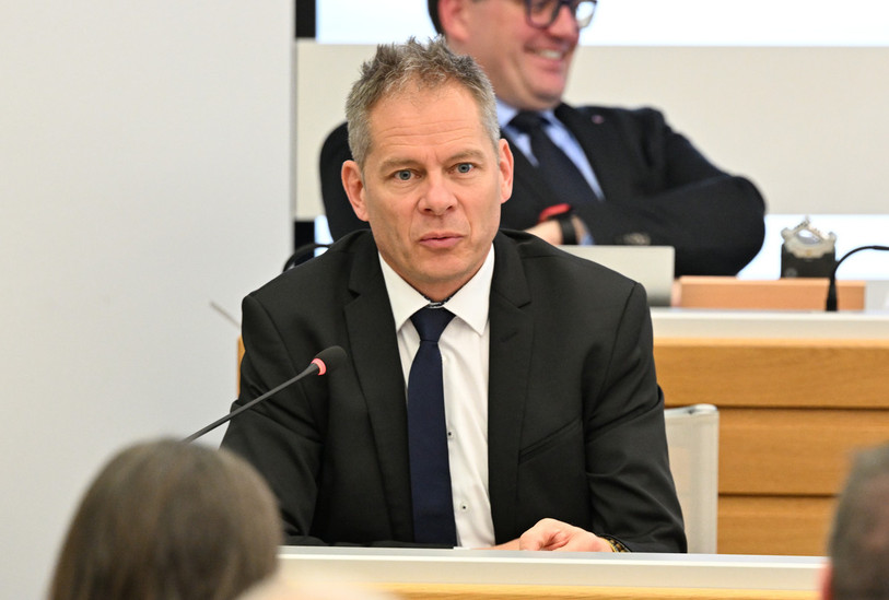 David Eray s'est exprimé mercredi matin sur les sanctions prononcées par la Comco à l'encontre de quatre entreprises de construction. (Photo : Georges Henz).