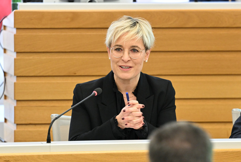 Rosalie Beuret Siess a apporté quelques précisions deux mois après le transfert du SFP à l'Intérieur. (Photo : Georges Henz).