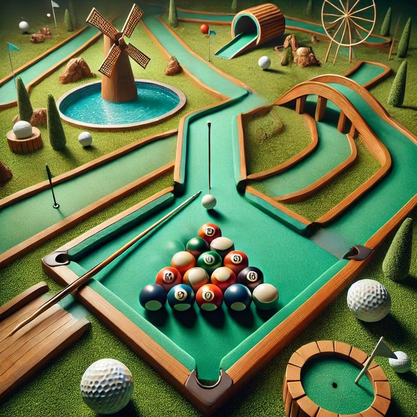 On aime le billard et le minigolf, alors pourquoi pas les mettre ensemble ?!
