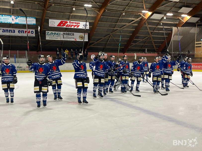 Le HC Moutier a fêté sa qualification pour la finale devant son public.