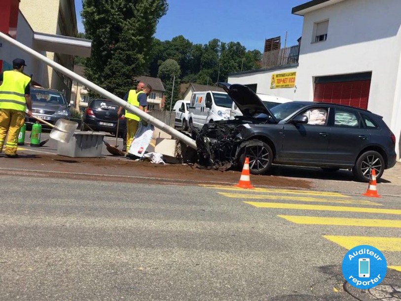 Accident à la rue Achille-Merguin à Porrentruy