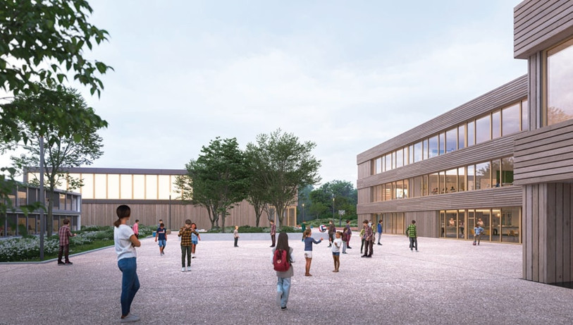 Le nouveau bâtiment se trouvera en face de salles de couture et de dessin. (Photo: Bureau Epure)