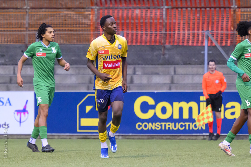 Jeffrey Bryan Kabuya Kazenga a inscrit le deuxième goal chaux-de-fonnier samedi. (Photo : archives Bertrand Pfaff)