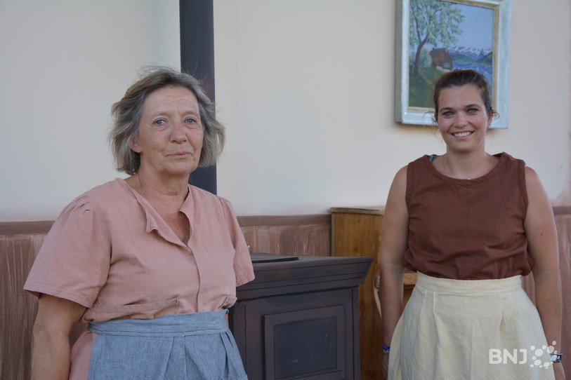 Aline Dessarzin (à droite) et Maryvonne Wermeille (à gauche) ont été les petites mains des « Jardins des Gueules rouges ».