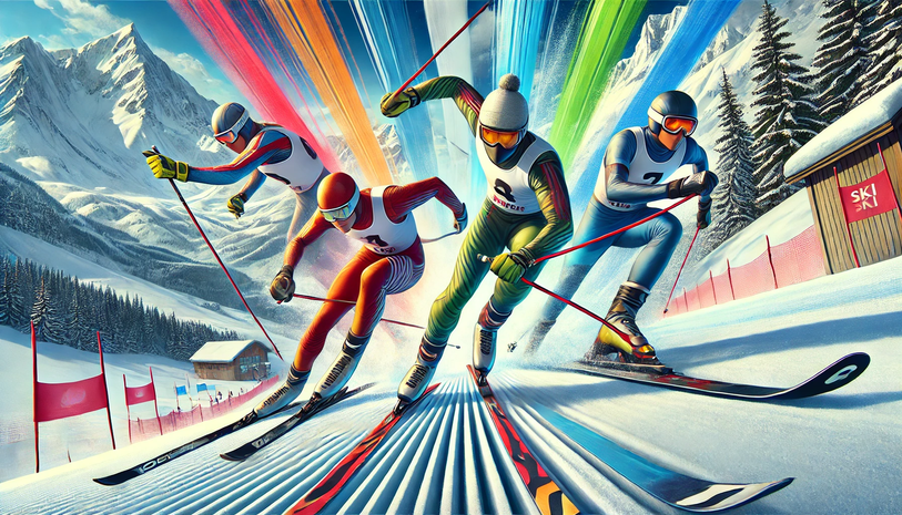 Voici une autre variante d’un relai à ski fort intéressant.