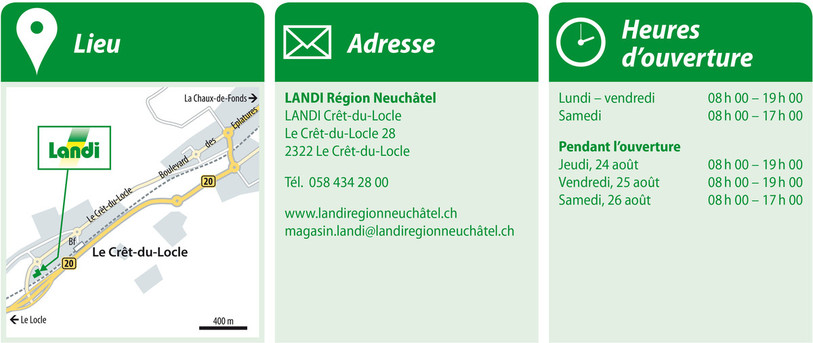 Infos pratiques LANDI
