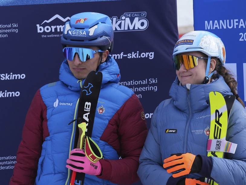 Robin Bussard et Marianne Fatton : du bronze aux mondiaux. (Photo : KEYSTONE/AP/Antonnio Calanni)