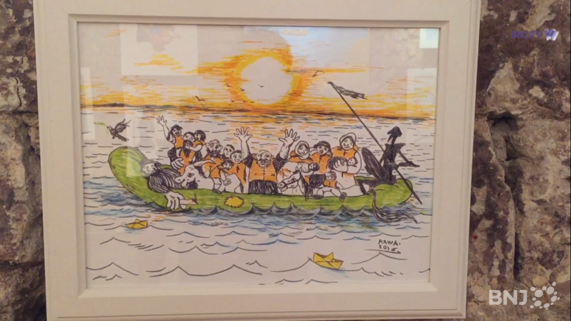 Une oeuvre d'un artiste réfugié.