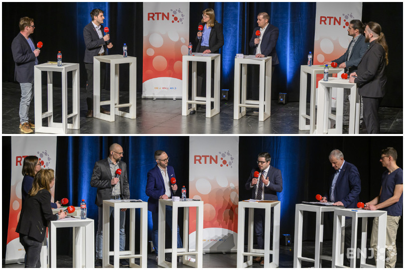 RTN a organisé deux débats pour l'élection au Grand Conseil ce mercredi. (Photos : Bertrand Pfaff).