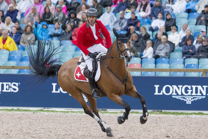 Steve Guerdat et Bianca aux Européens de Göteborg (photo : FEI/Claes Jakobsson)