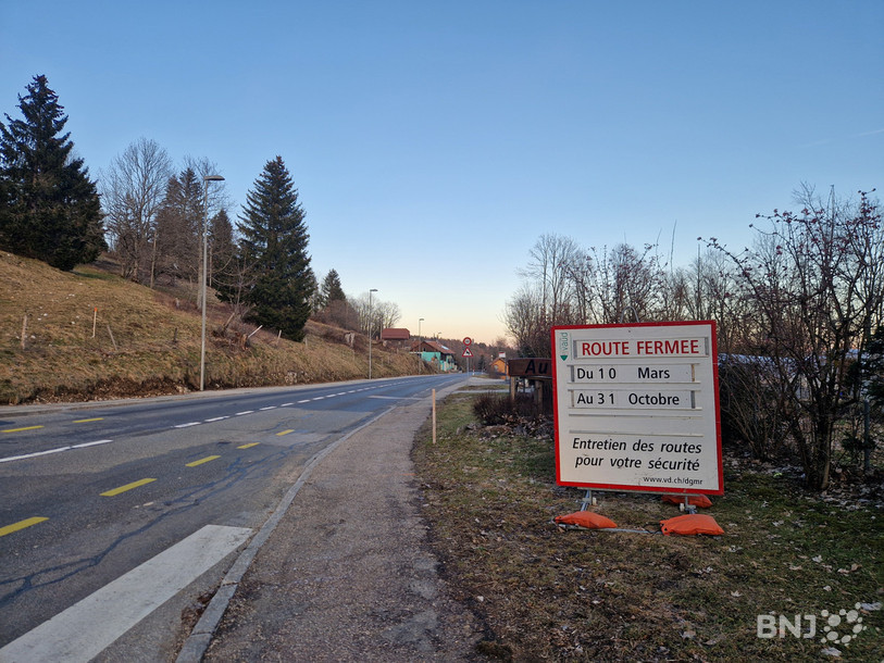 Le tronçon sera fermé aux automobilistes dès la sortie de Sainte-Croix, à partir du lundi 10 mars et jusqu'au 31 octobre. 