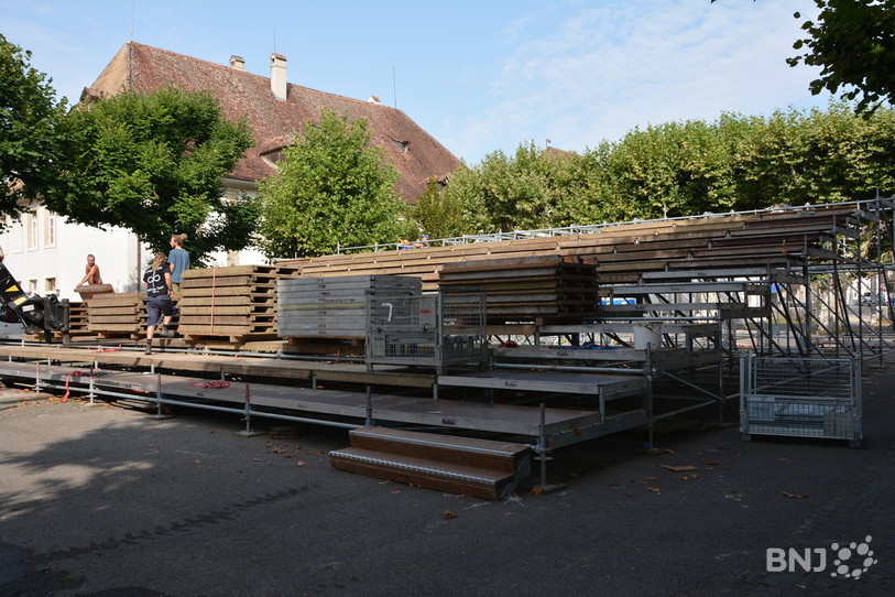 Le cinéma Open Air de Delémont est en cours de démontage.