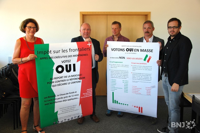 Un comité réunissant les communes des Montagnes neuchâteloises prône le report de l'harmonisation de l'impôt des frontaliers