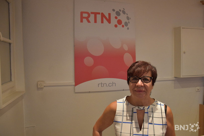  Maria Belo dans notre studio de La Chaux-de-Fonds
