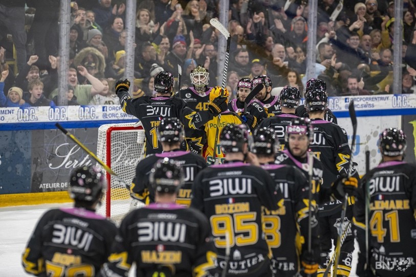 Le HC Ajoie disputera les play-out de National League contre Lugano. (Photo: archives Georges Henz)