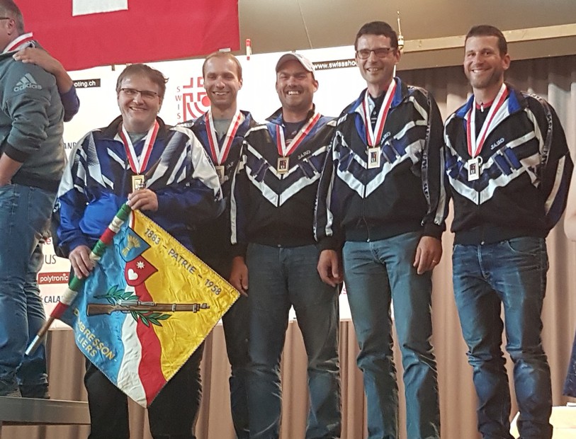 Les tireurs de la société de tir Patrie Dombresson-Villiers.