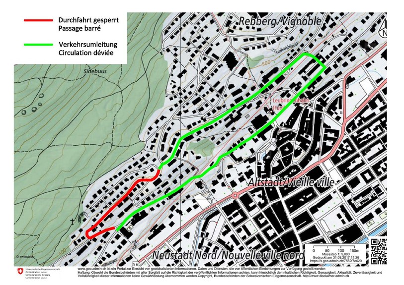 Les travaux provoqueront une fermeture totale du tronçon marqué en rouge pendant sept mois.