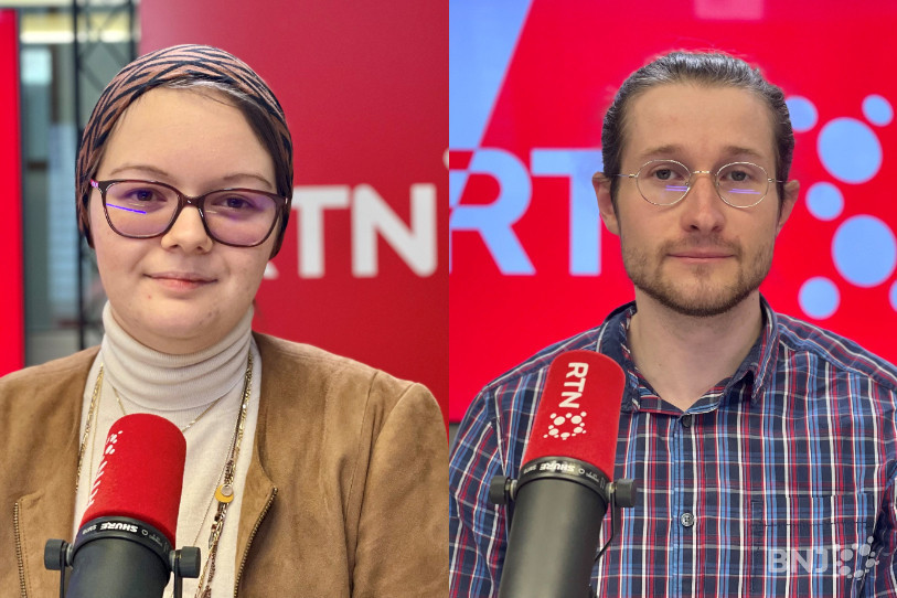 Camille Loutsch (à gauche) et Michaël Althaus, les deux responsables de Plume de justice, étaient ce mardi dans « La Matinale ».