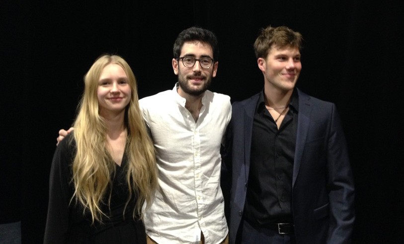 de gauche à droite, Tjasha Gafner, Premier Prix, Alejandro Olivan, 2e Prix, Anthony Fournier, 3e Prix.