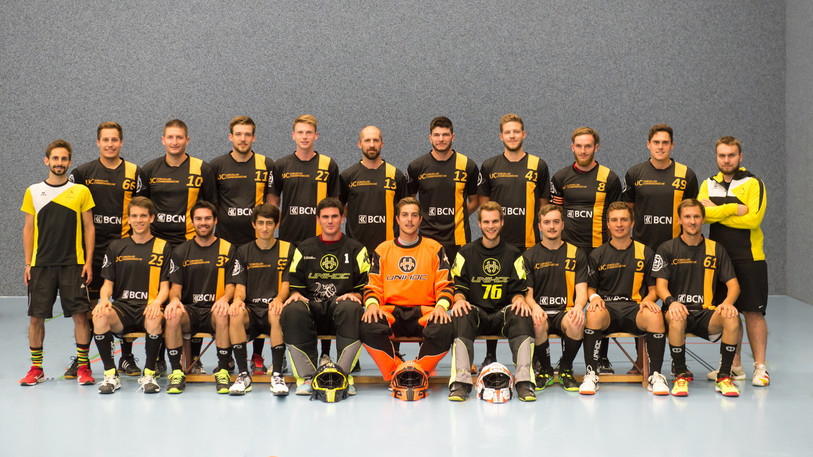 Les joueurs du unihockey club Corcelles-Cormondrèche.
