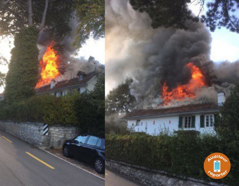 Le feu a pris dans une villa.