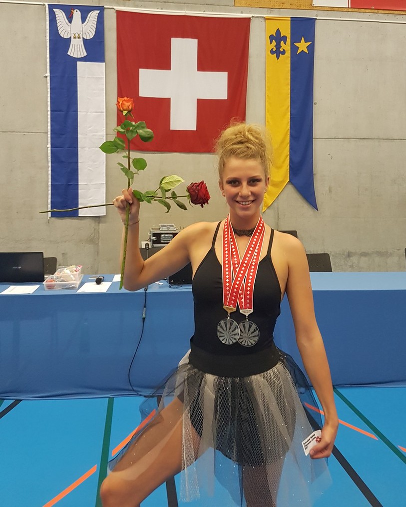 Léa Jeambrun, championne de Suisse de gymnastique et danse dans la catégorie Actives gymnastique individuelle sans engins