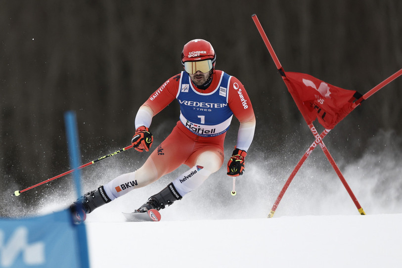 Loïc Meillard a obtenu un nouveau podium en Coupe du monde, à Kranjska Gora. (Photo: Gabriele Facciotti.