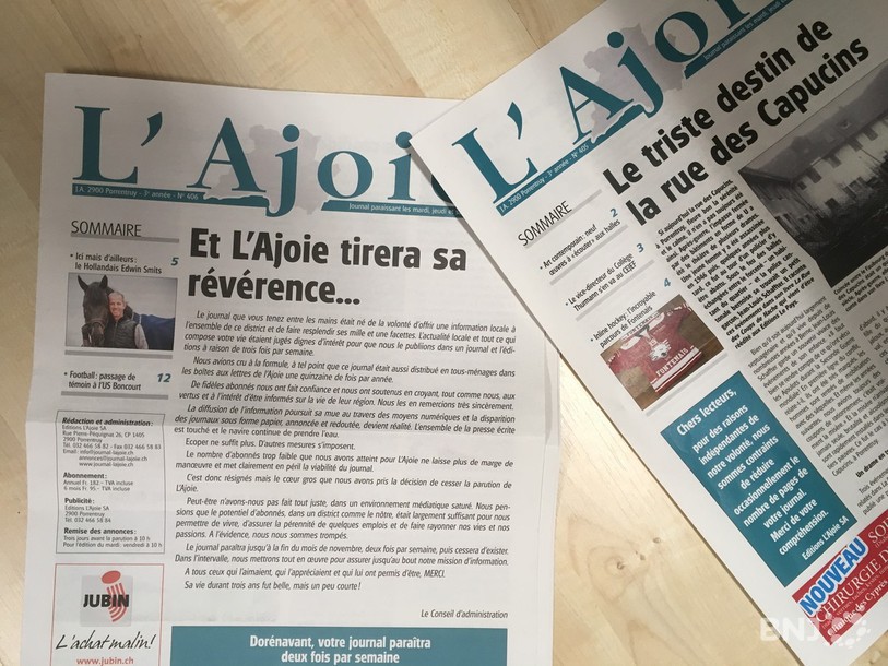 L'Ajoie annonce sa disparition