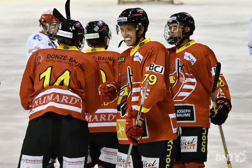 Les Francs-montagnards ont fêter leur première victoire mardi soir à domicile face au HC Vallée de Joux.