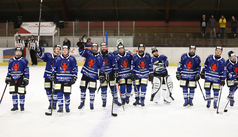La belle saison du HC Moutier a pris fin ce jeudi soir. (Photo : Mauricette Schnider).