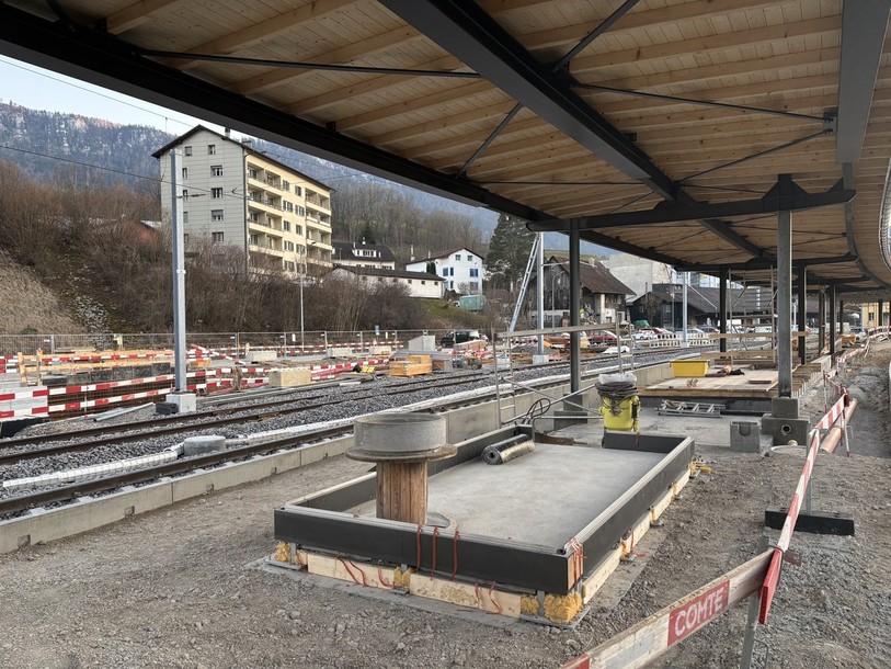 Les travaux avancent dans les temps en gare de Moutier.