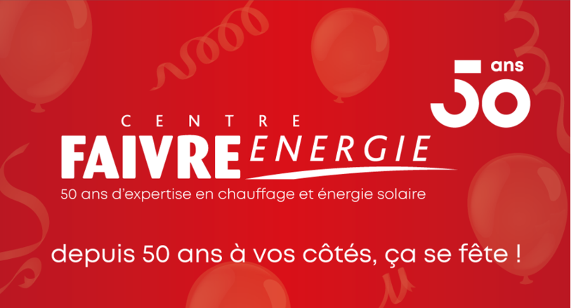 Image du logo en fête pour les 50 ans
