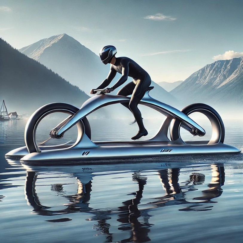 L’aqua-bike, ou comment allier l’aviron et le vélo. Source: OpenAI
