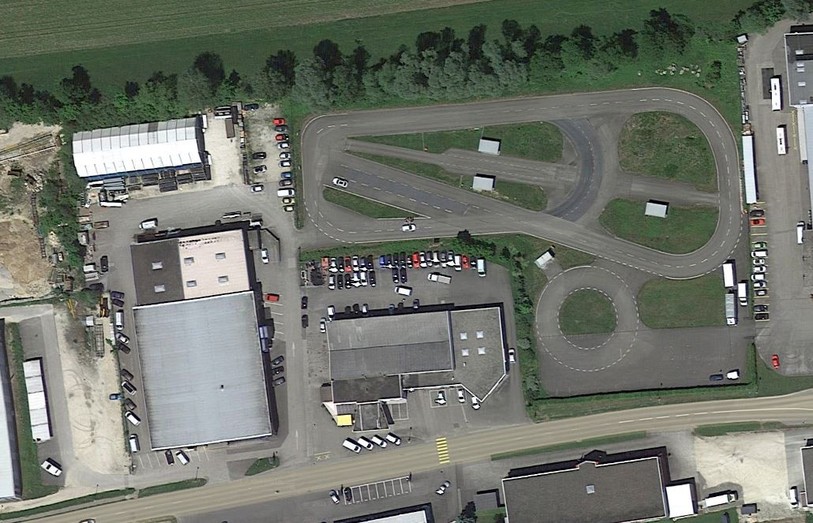 La piste de conduite de Develier (image : Google maps) 