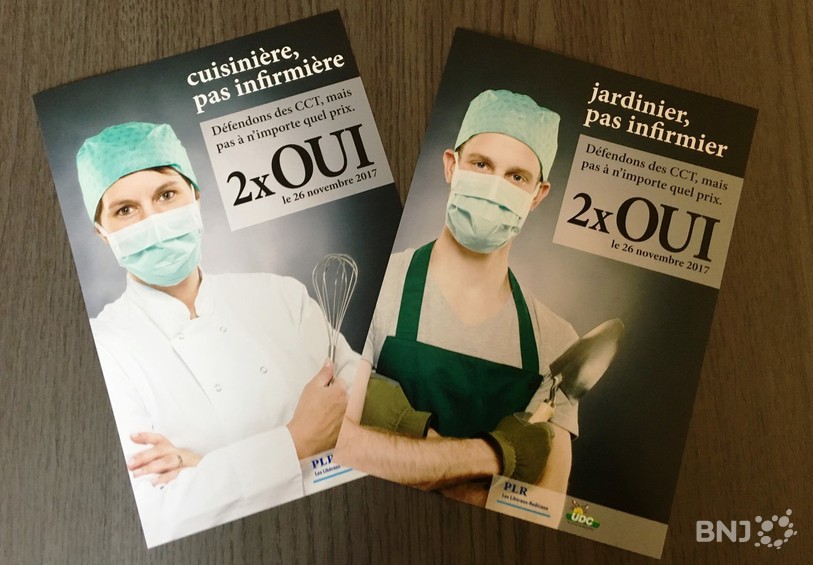 Le PLR et l'UDC invitent la population à glisser deux « oui » dans l'urne le 26 novembre.